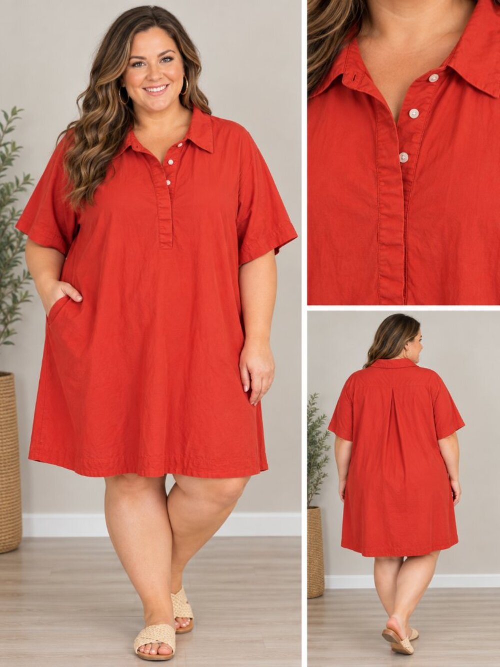 Old Navy Coral Swing Dress, Size 2X